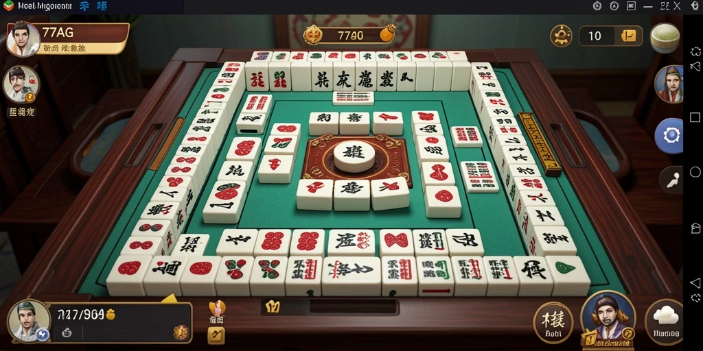 Tampilan gameplay seru dalam permainan Mahjong 77AG.