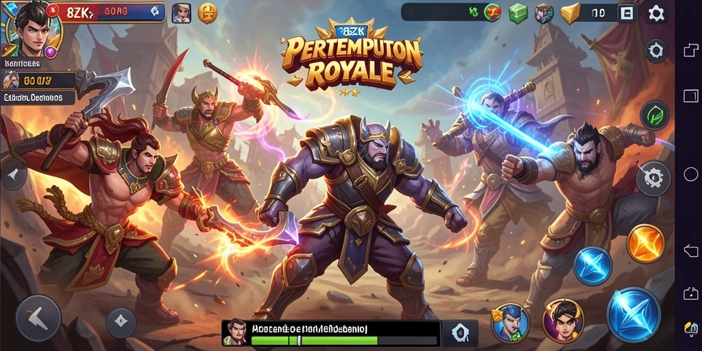 Tampilan gameplay seru di 8ZK dengan pertempuran intens.