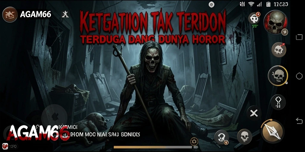 Screenshot gameplay menakutkan dari AGAM66 dengan suasana mencekam.