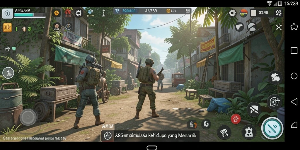 Tampilan gameplay AMS789 yang menggambarkan kehidupan virtual yang seru.