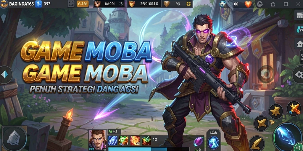 Screeshot gameplay BAGINDA168 menampilkan aksi seru di arena MOBA.