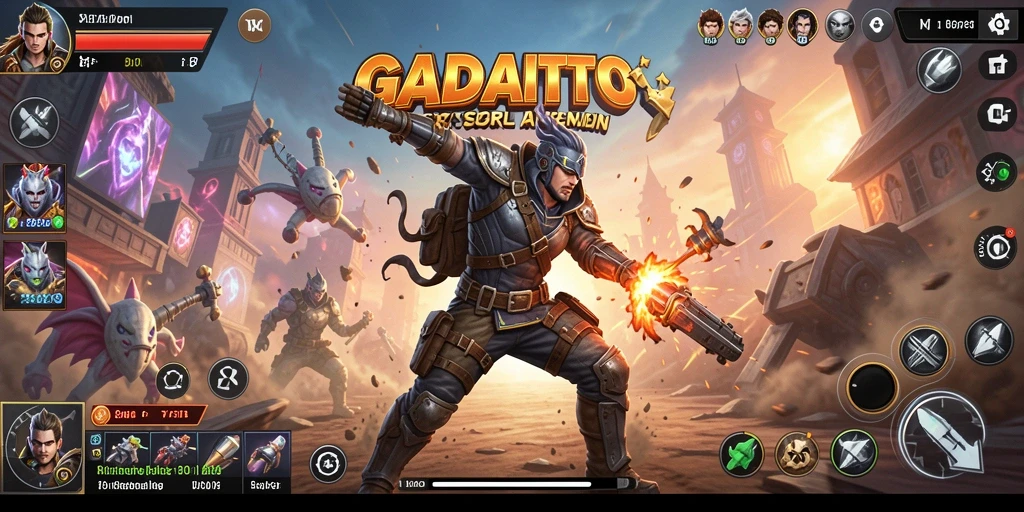 Tangkapan layar GADAITOTO menampilkan aksi seru dan pertempuran mendebarkan.