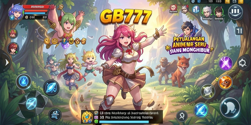 Tampilan gameplay GB777 yang menakjubkan dengan karakter anime mengesankan.