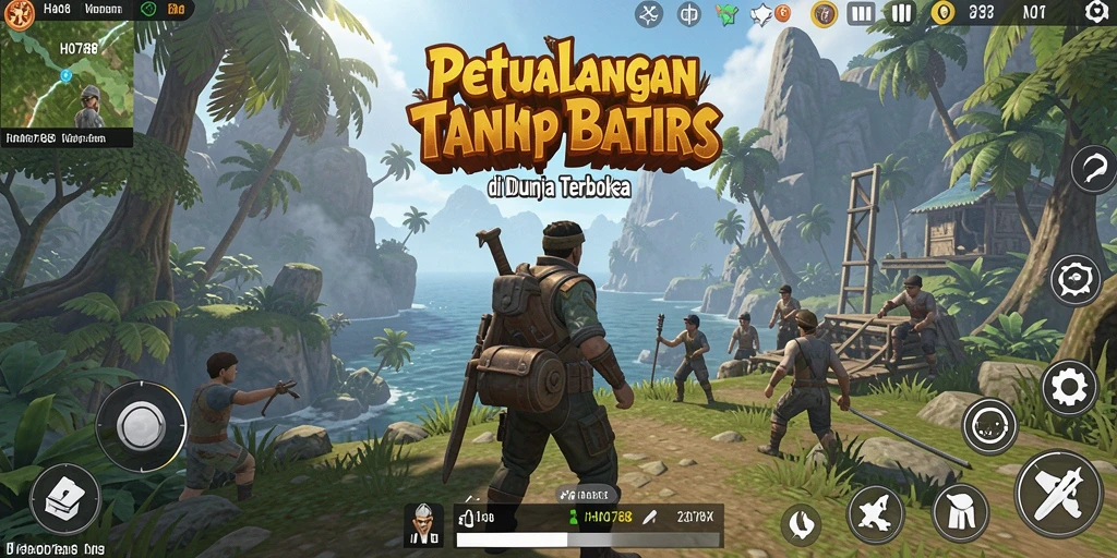 Tampilan gameplay menarik dari HAO788 yang menunjukkan dunia terbuka yang luas.