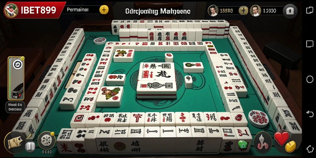 Tampilan gameplay seru dari IBET899 dengan ubin Mahjong yang menarik.
