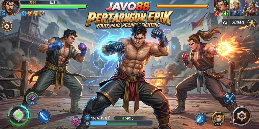 Tampilan aksi pertarungan seru dalam JAVO88.
