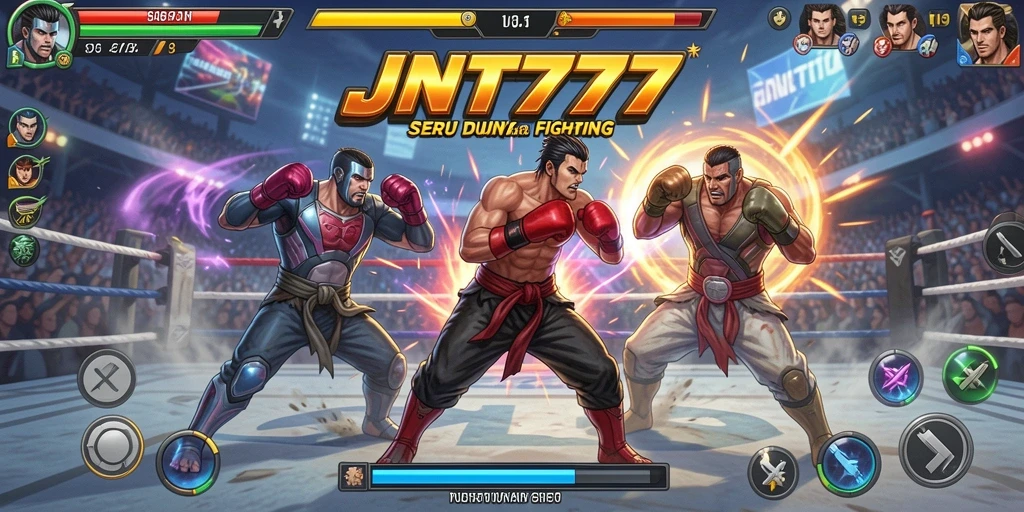 Tampilan gameplay JNT777 dengan aksi pertarungan yang intens.