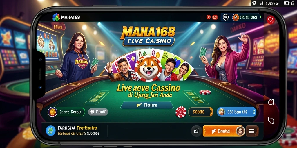 Tampilan gameplay Live Casino MAHA168 dengan dealer yang profesional.