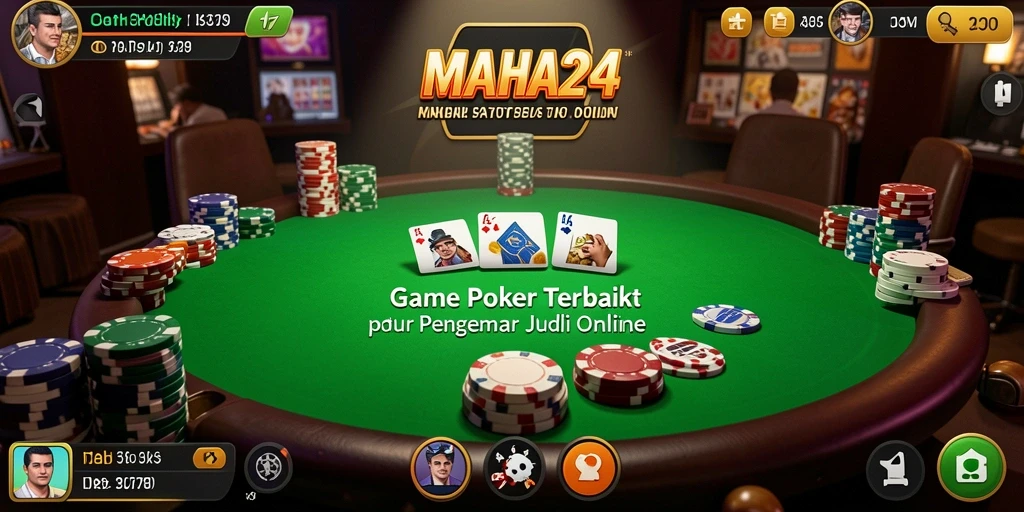 Tampilan permainan poker yang mendebarkan di MAHA24.