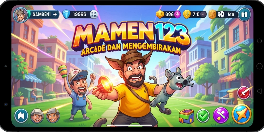 Screenshot gameplay MAMEN123 yang menunjukkan aksi seru dalam permainan Arcade.