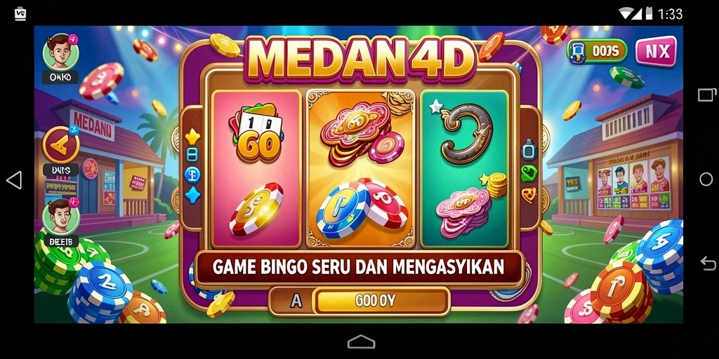Tampilan gameplay seru di MEDAN4D dengan kartu Bingo.