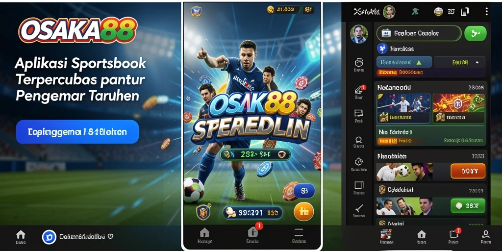 Screenshot OSAKA88 menampilkan antarmuka taruhan olahraga yang interaktif.