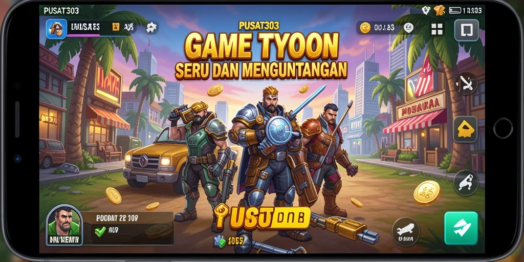 Tampilan gameplay Tycoon PUSAT303 yang seru dan interaktif.