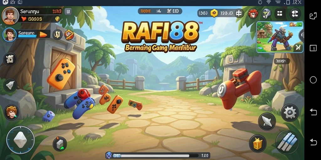 Tampilan gameplay RAFI88 yang menarik dan penuh warna.