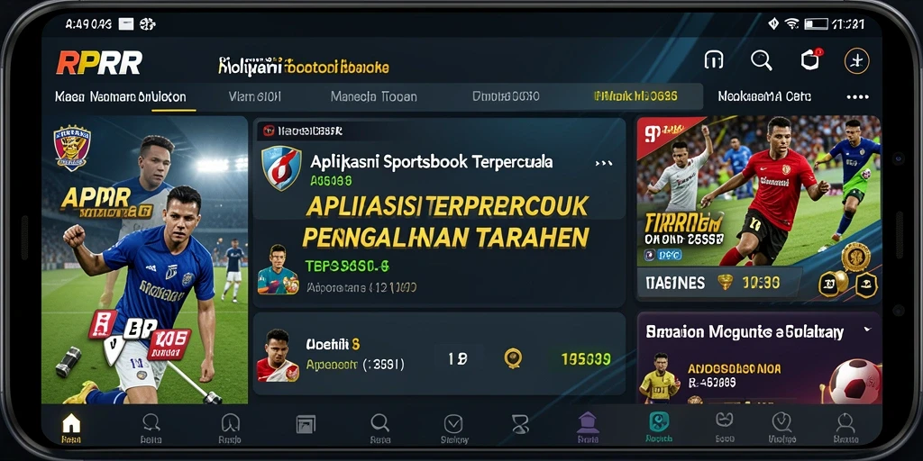 Screenshot utama RPRR menampilkan antarmuka menarik untuk taruhan olahraga.