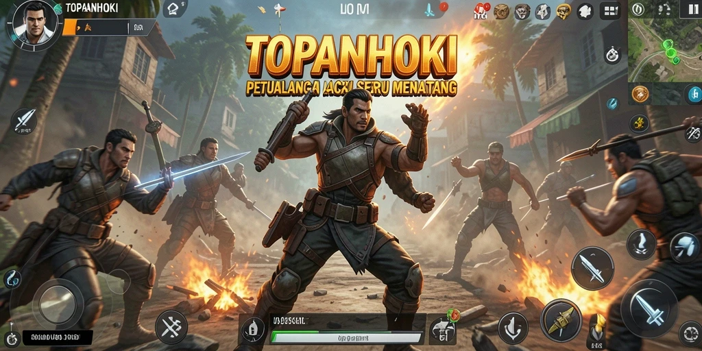 Screenshot gameplay seru dari TOPANHOKI yang menampilkan aksi menegangkan.