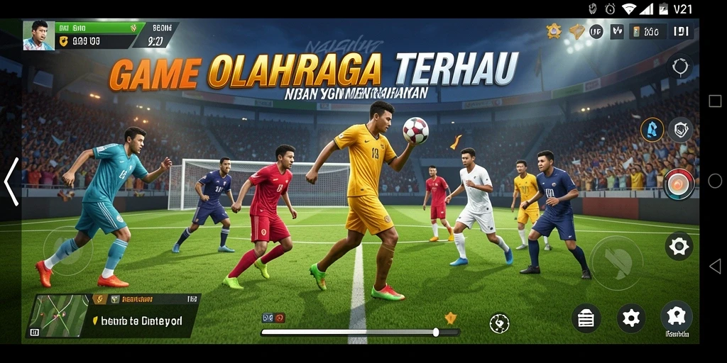 Tampilan gameplay V21 yang menegangkan dan interaktif dalam olahraga.