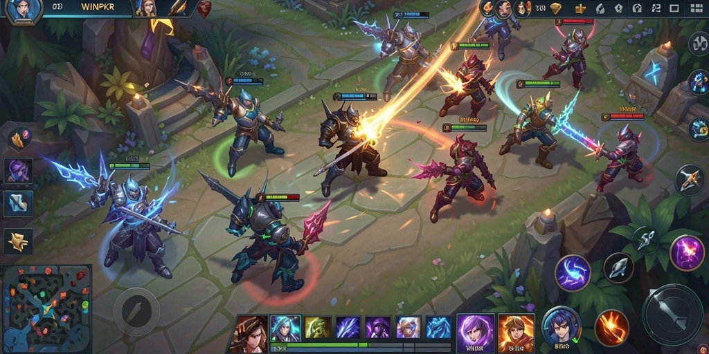 Gameplay seru di WINPKR dengan pertarungan tim yang intens.